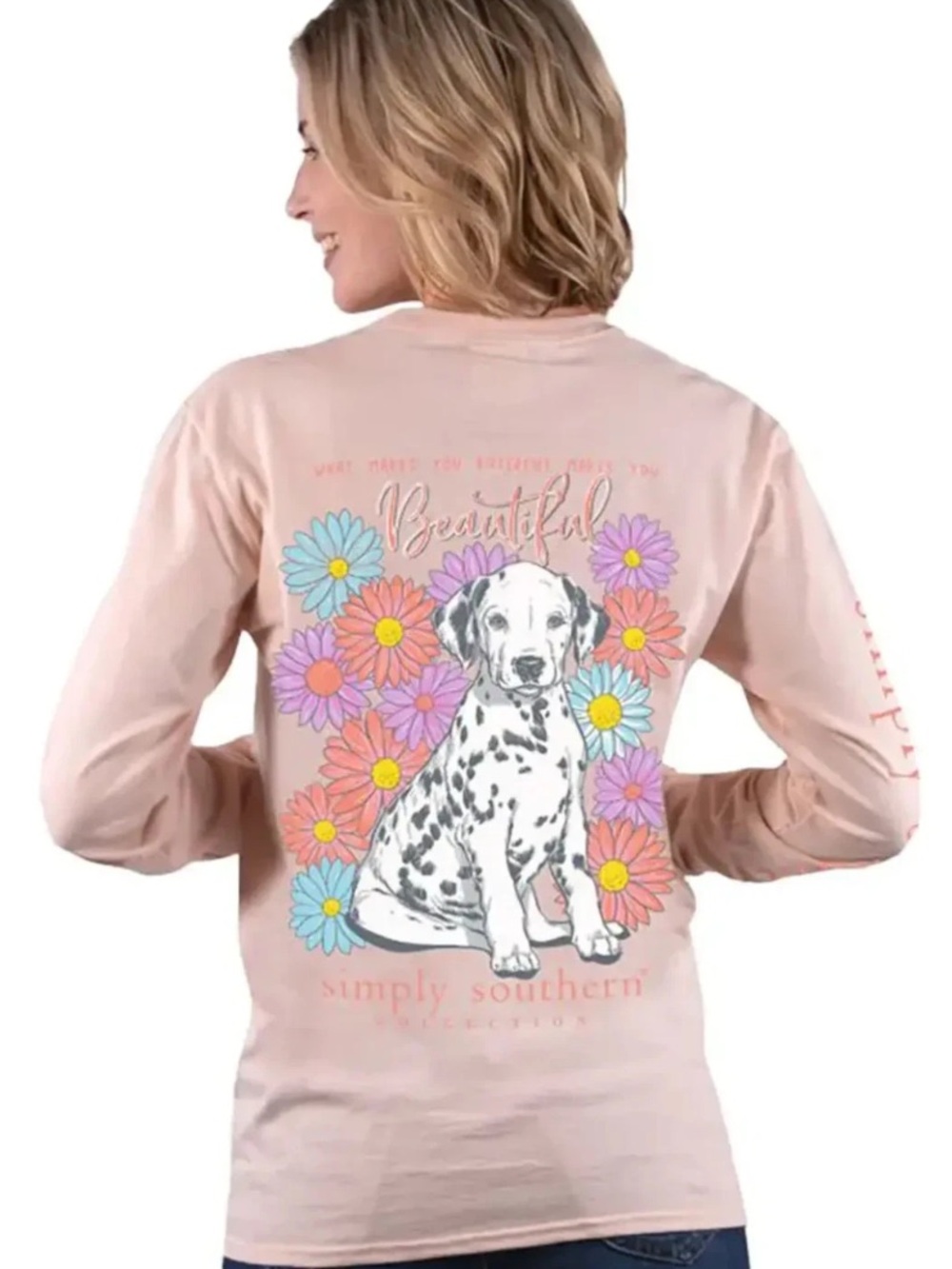 Simply Southern Different Makes You Beautiful Long Sleeve Tee